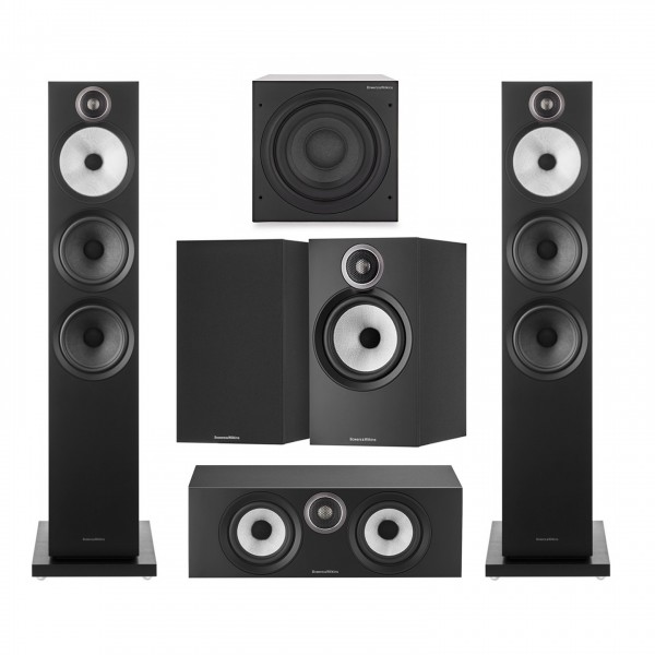 Bowers & Wilkins 603 & 606 S3 Surround Sound Speaker Package, Black
