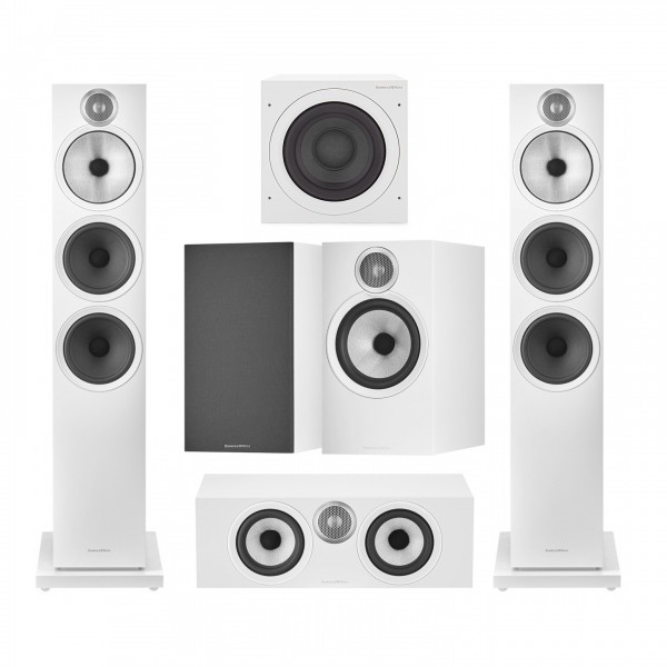 Bowers & Wilkins 603 & 606 S3 Surround Sound Speaker Package, White