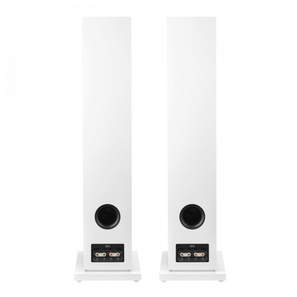 BW 603 S3 floorstanding speakers, white - rear