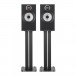 Bowers & Wilkins 606 S3 Bookshelf Speakers (Pair) with Stands, Black