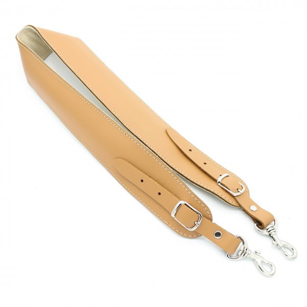 DSL Padded Leather Banjo Clip 2'', Tan/Beige