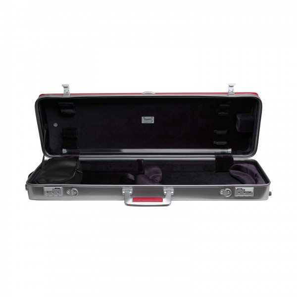 BAM ET2001XL L'Etoile Oblong Violin Case, Red - Open