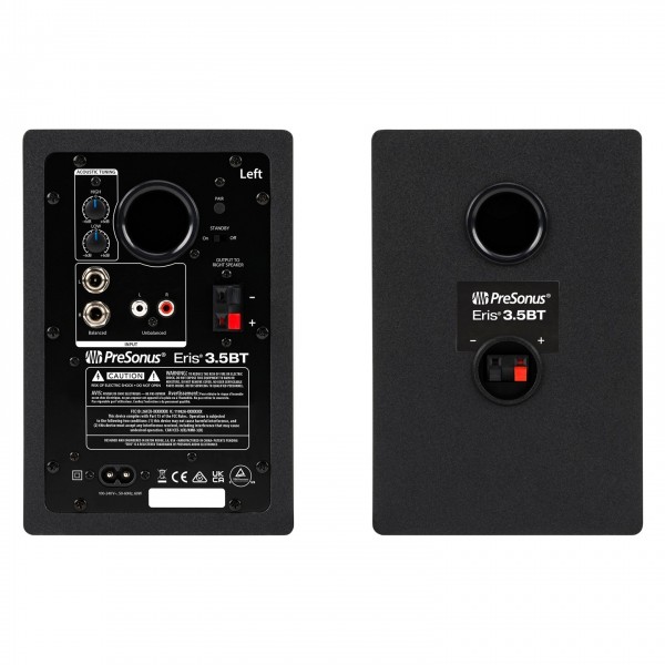 Eris 3.5 Bluetooth Studio Monitors, Pair - Front and Back