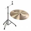Stagg 17" SH Thin Crash Cymbal & Gear4music Boom Arm Stand, Black