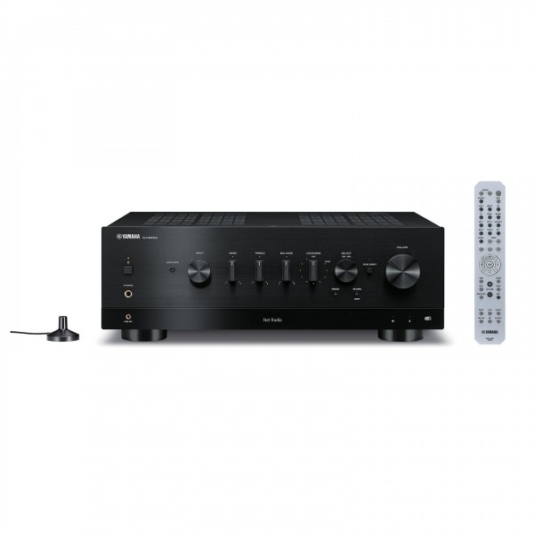 Yamaha R-N1000A 100W Network Receiver, Black Front View 2