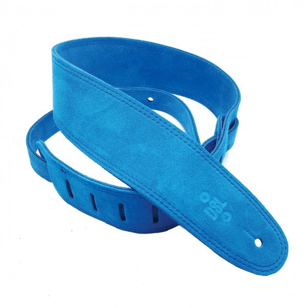 DSL Triple Ply Suede 2.5'' Guitar Strap, Blue