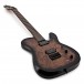 SubZero Paradigm Baritone Electric Guitar, Black Burl Burst