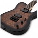 SubZero Paradigm Baritone Electric Guitar, Black Burl Burst