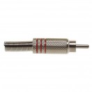 Stagg Male RCA Plug, Nickel/Red