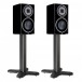 Monitor Audio ST-2 Universal Speaker Stand (Pair), Black with Platinum 100 mounted