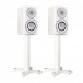 Monitor Audio ST-2 Speaker Stand, White with Platinum 100 Speaker