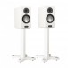 Monitor Audio ST-2 Speaker Stand, White with Gold 100 Speakers