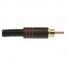Stagg Male RCA Plug, Black/Red