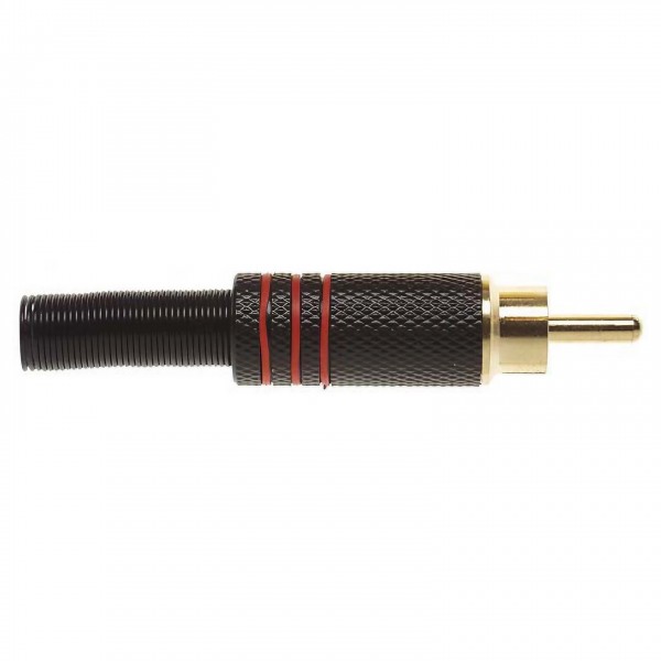 Stagg Male RCA Plug, Black/Red - Main