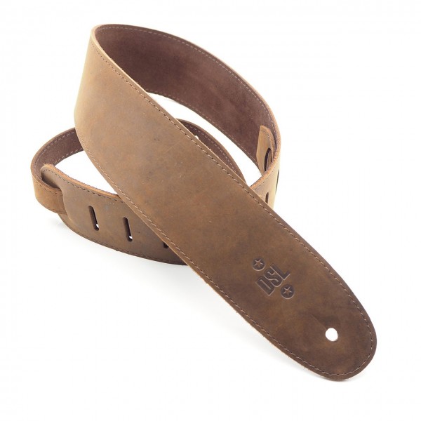 DSL Oily Finish 2.5" Guitar Strap, Brown