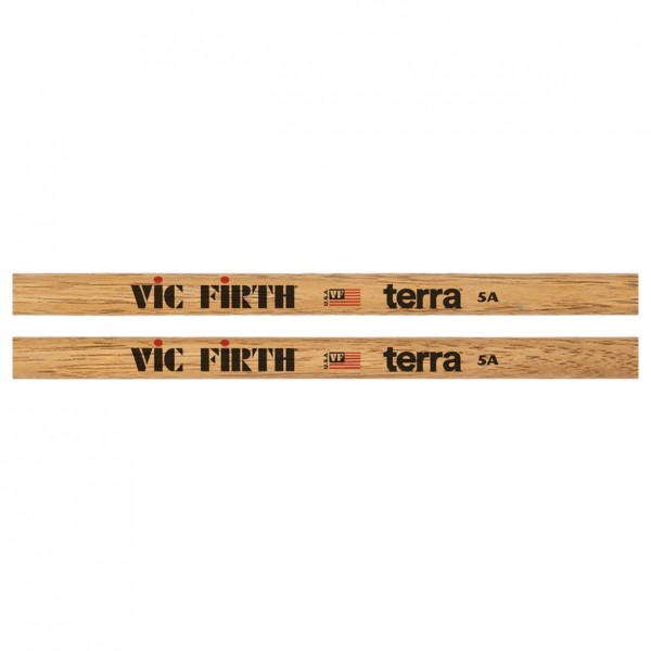 Vic Firth American Classic 5A Terra Series Drumsticks, Wood Tip Logo