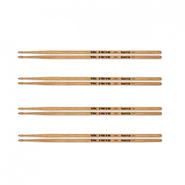 Vic Firth American Classic 5A Terra Series Drumsticks, 4pk
