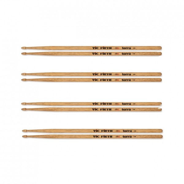 Vic Firth American Classic 5B Terra Series Drumsticks, 4pk