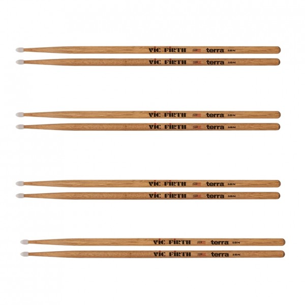 Vic Firth American Classic 5BN Terra Series Drumsticks, 4pk