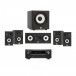 Denon AVC-X3800H & JBL A120 5.1 Speaker Package, Black Full View