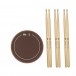 Meinl Stick & Brush Practice Pad & 5B Wood Tip Drumsticks