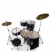 Pearl Roadshow 5pc USA Fusion Drum Kit w/Sabian Cymbals, Royal Blue - behind kit