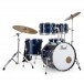 Pearl Roadshow 5pc Fusion Drum Kit w/3 Sabian Cymbals, Royal Blue