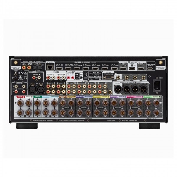 Denon AVC-A1H AV Amplifier, Silver - rear
