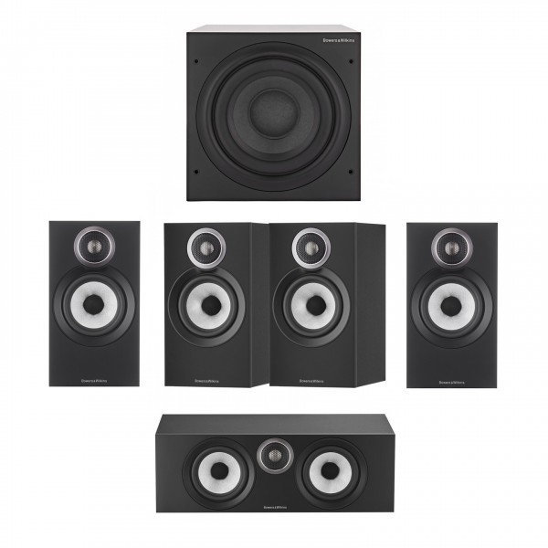 Bowers & Wilkins 607 S3 5.1 Surround Sound Speaker Package, Black