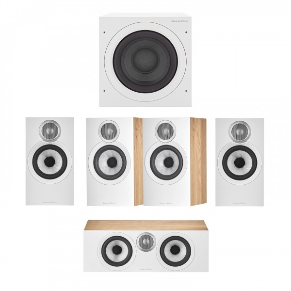 Bowers & Wilkins 607 S3 5.1 Surround Sound Speaker Package, Oak