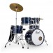 Pearl Roadshow 5-częściowy kompaktowy zestaw perkusyjny z talerzami Sabian, błękit królewski