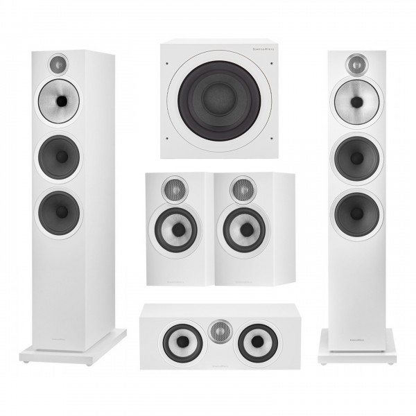 Bowers & Wilkins 603 & 607 S3 Surround Sound Speaker Package, White