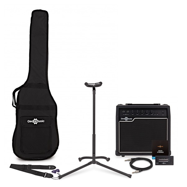 20 Watt Bass Amp & Accessory Pack by Gear4music