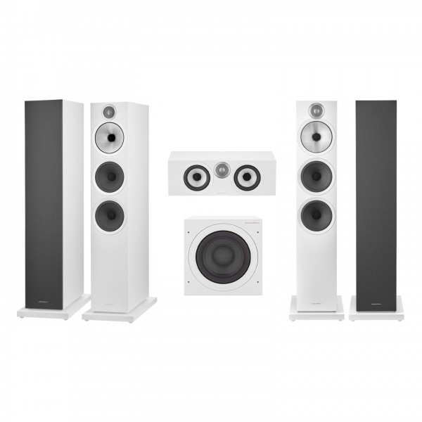 Bowers & Wilkins 603 S3 5.1 Surround Sound Speaker Package, White