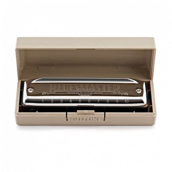 Suzuki Bluesmaster Diatonic Harmonica, Bb - Box Open