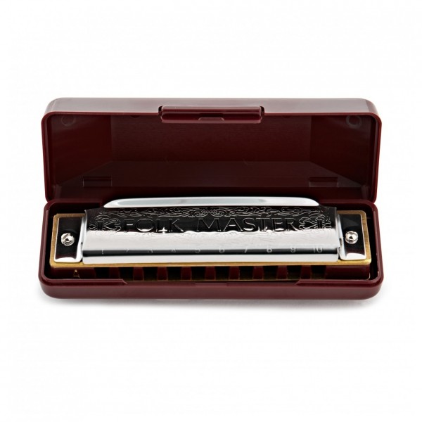 Suzuki Folkmaster Diatonic Harmonica, Db - Box Open