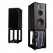 Wharfedale Linton Speakers with Stands (Pair), Black Oak