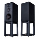 Wharfedale Linton Heritage Speakers with Matching Stands (Pair), Black Oak