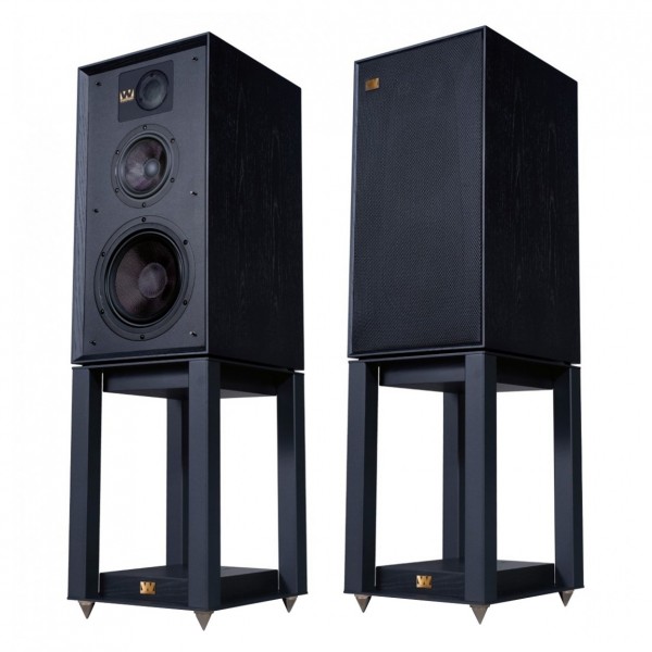 Wharfedale Linton Speakers with matching stand (Pair), Black Oak