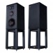 Wharfedale Linton Speakers with Matching Stands (Pair), Black Oak