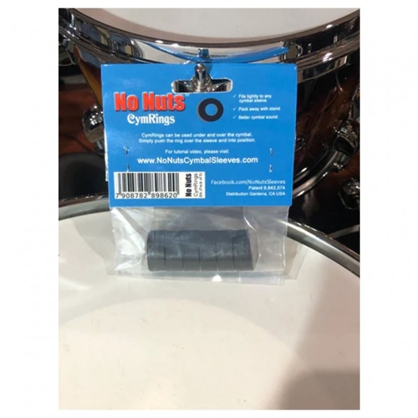 No Nuts CymRing 6pk, Black - Packaged Back