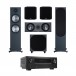 Denon AVC-X3800H & Bronze 500 5.1 Speaker Package, Black Front View