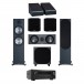 Denon AVC-X3800H & Bronze 500 5.1.2 Speaker Package, Black Front View