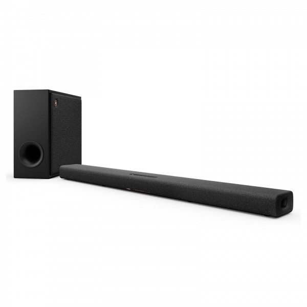 Yamaha True X 50A Soundbar and wireless Subwoofer, Carbon Gray Front View