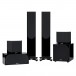 Monitor Audio Silver 300 7G AV12 Cinema 5.1 Package, Gloss Black - with grilles