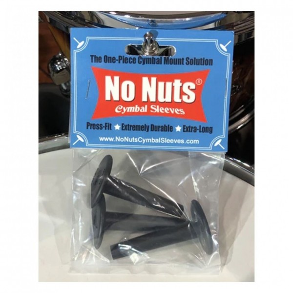 No Nuts Cymbal Sleeves 3pk, Black - Packaged