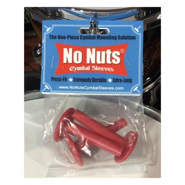 No Nuts Cymbal Sleeves 3pk, Red - Packaged