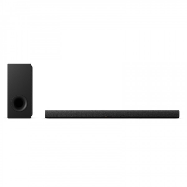 Yamaha True X 50A Soundbar and wireless Subwoofer, Carbon Gray Front View 2