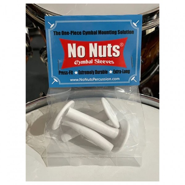 No Nuts Cymbal Sleeves 3pk, White - Packaged