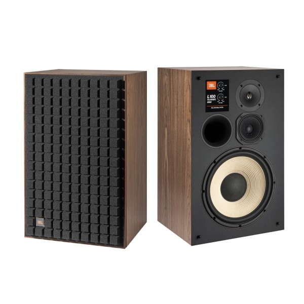 JBL L100 Mk2 Classic 3-Way Stand Mount Speakers (Pair), Black